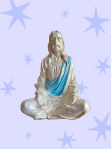 Figura Jesús orando nacarado 30 cm